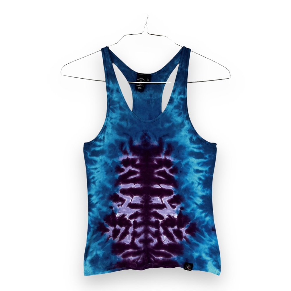 Fitted Blue and Purple Tank Top